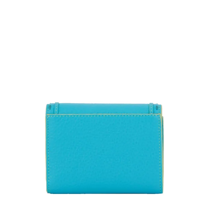 M Flap Compact Wallet Ocean Blue Women Lancel Wallet