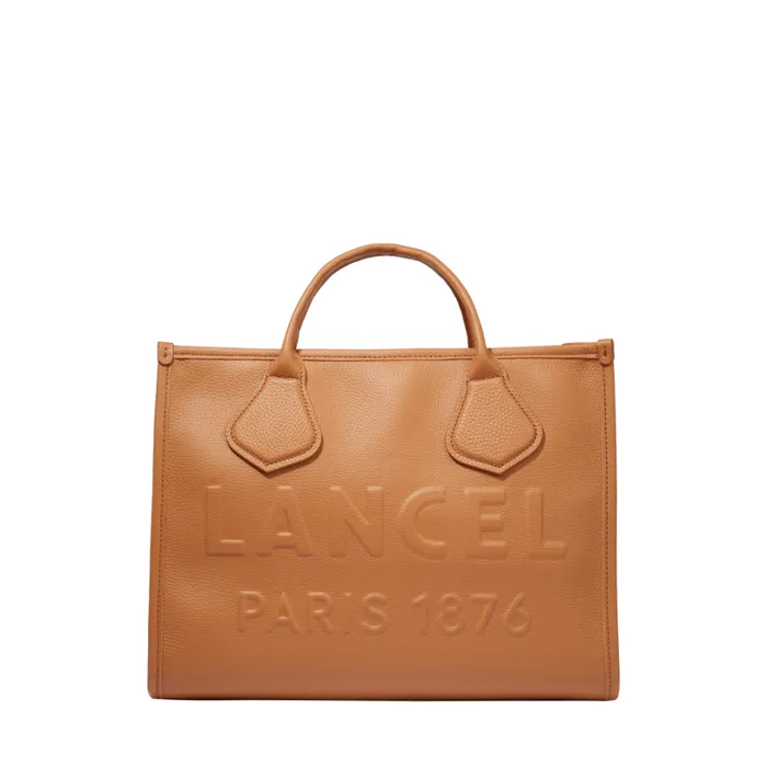 M Zip Tote Camel Women Lancel Tote Bags