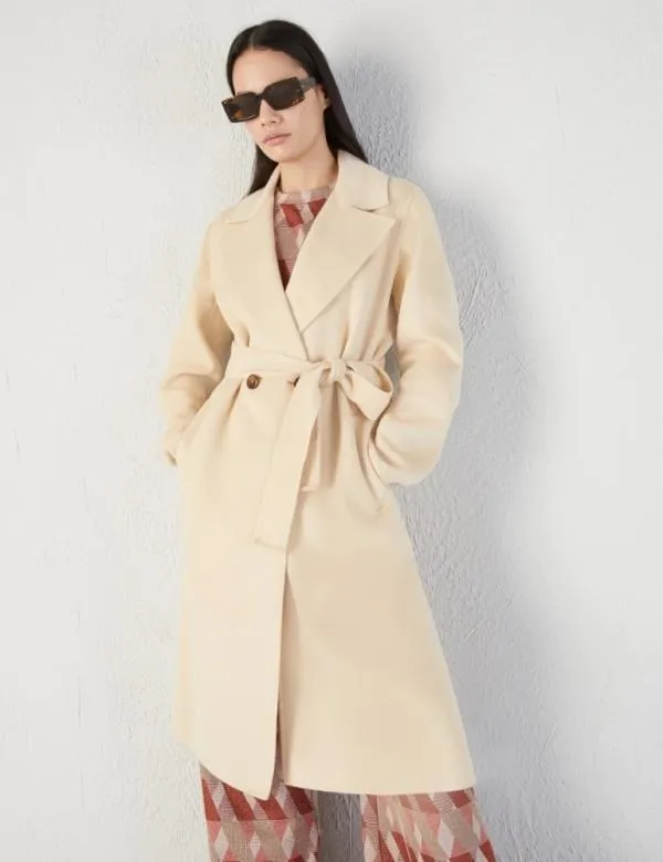 Marella Coats And Trench Coats Women Long Coat Ivory