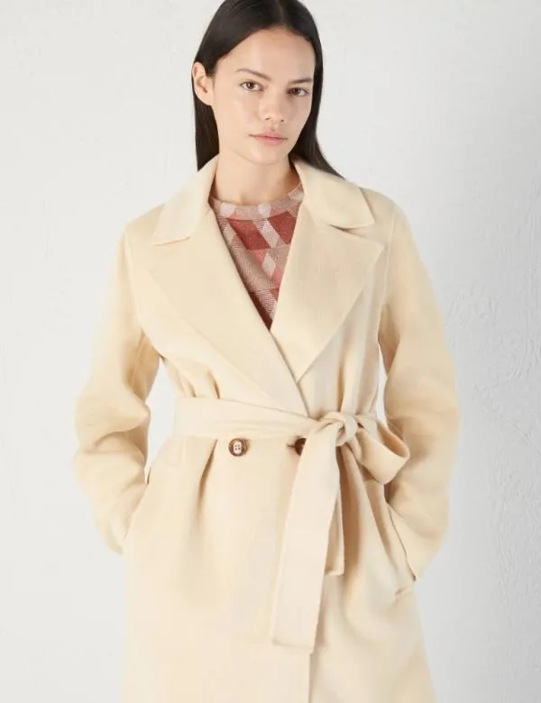Marella Coats And Trench Coats Women Long Coat Ivory