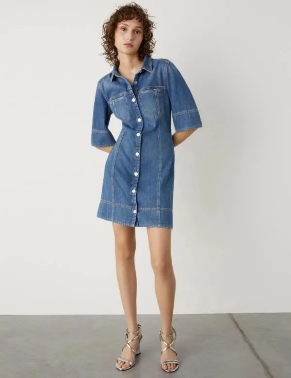 Marella Dresses Women Denim Dress Blue Jeans