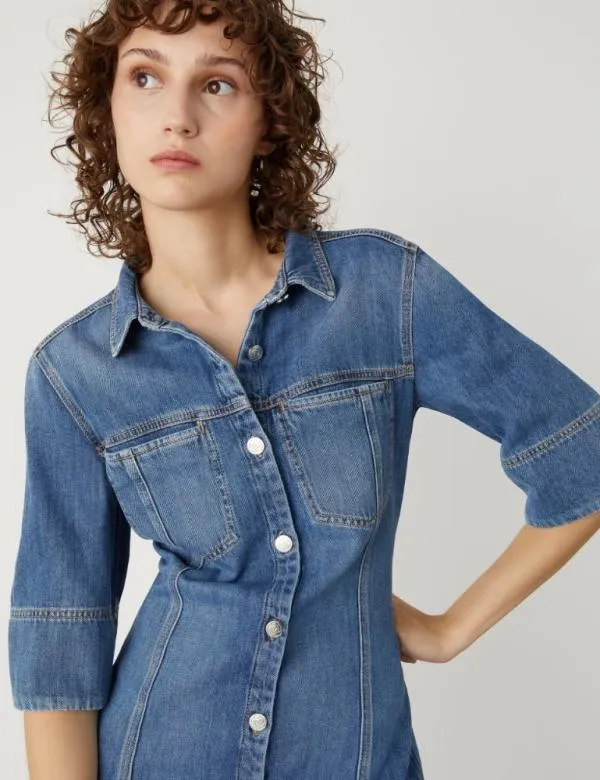 Marella Dresses Women Denim Dress Blue Jeans