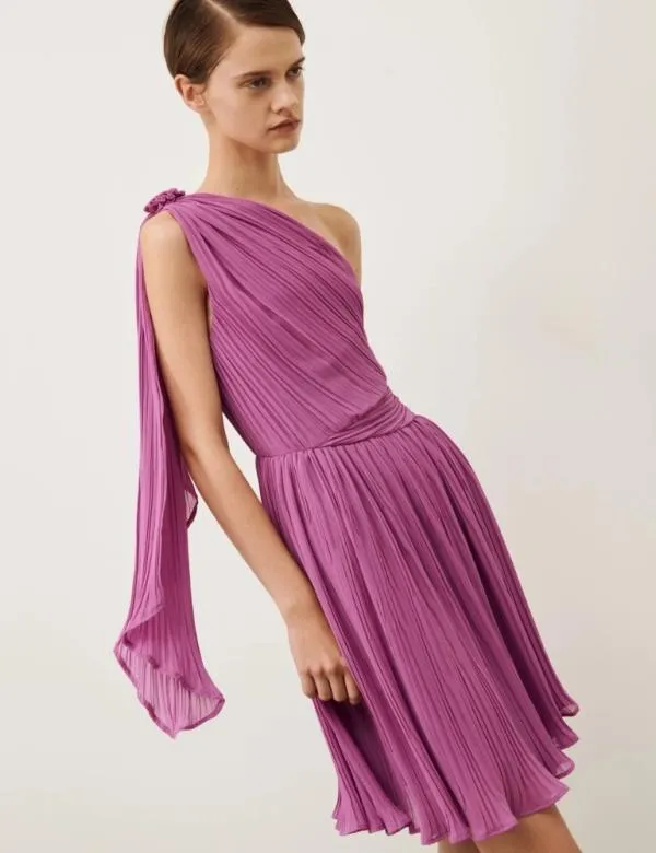 Marella Dresses Women Pleated Dress Orchis Rose