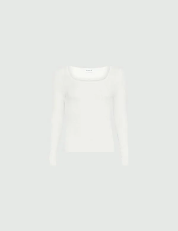 Marella Knitwear Women Slimfit Sweater White