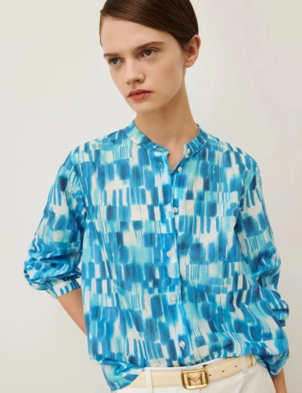 Marella Shirts Women Muslin Shirt Turquoise