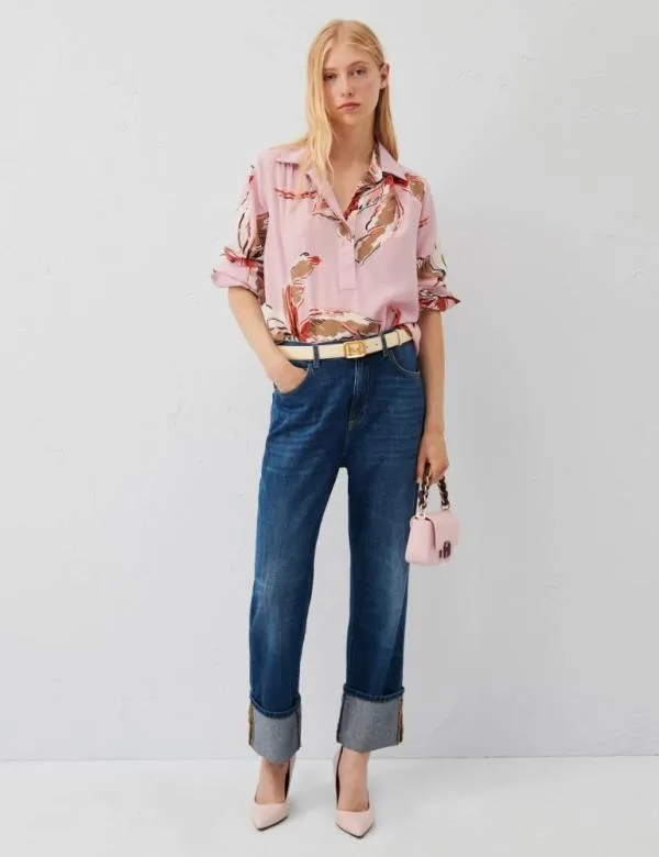Marella Shirts Women Patterned Blouse Pink