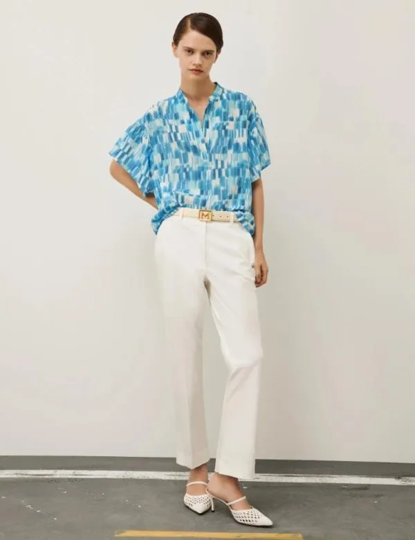 Marella Shirts Women Patterned Top Turquoise