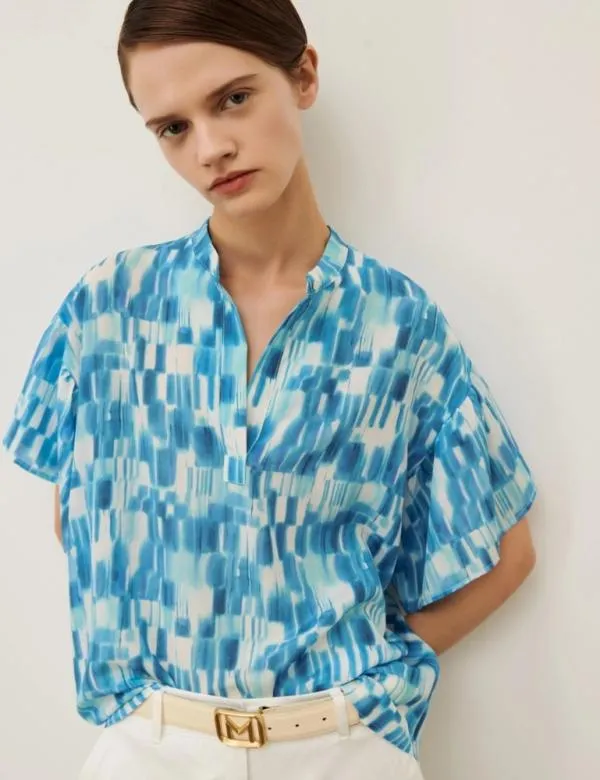 Marella Shirts Women Patterned Top Turquoise