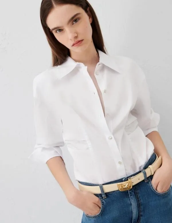 Marella Shirts Women Poplin Shirt Optical White