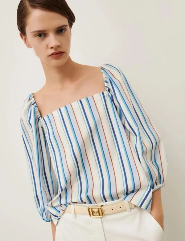 Marella Shirts Women Poplin Top Turquoise