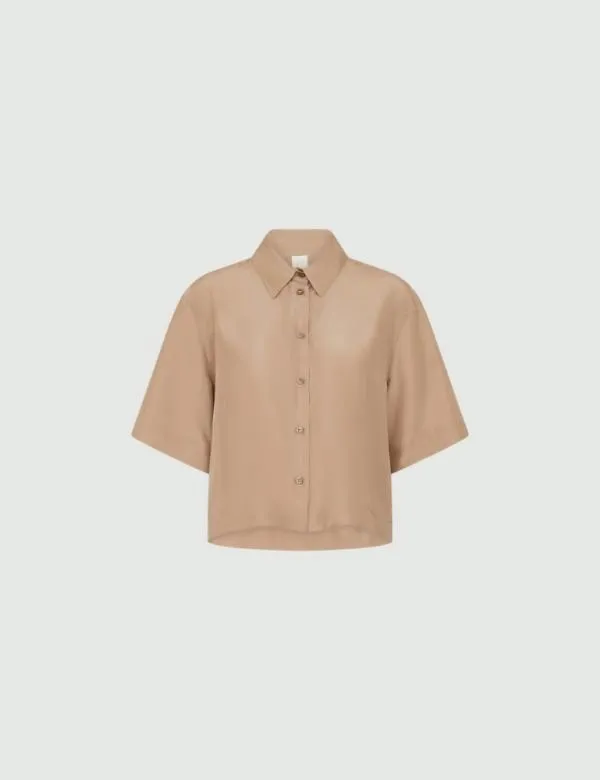 Marella Shirts Women Silk Shirt Beige