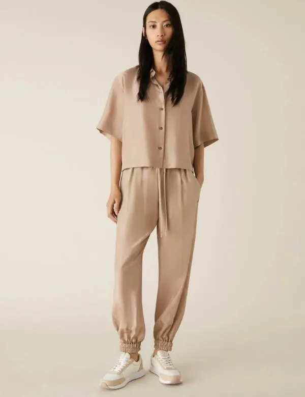 Marella Shirts Women Silk Shirt Beige