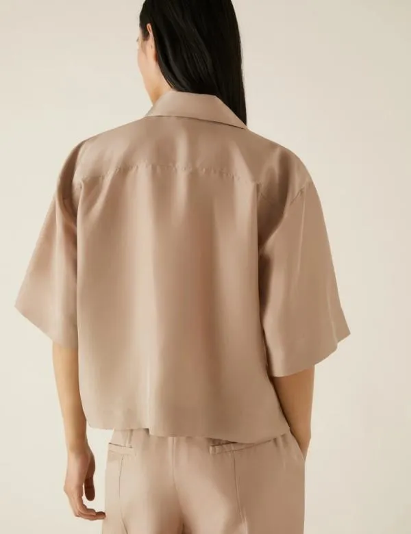 Marella Shirts Women Silk Shirt Beige