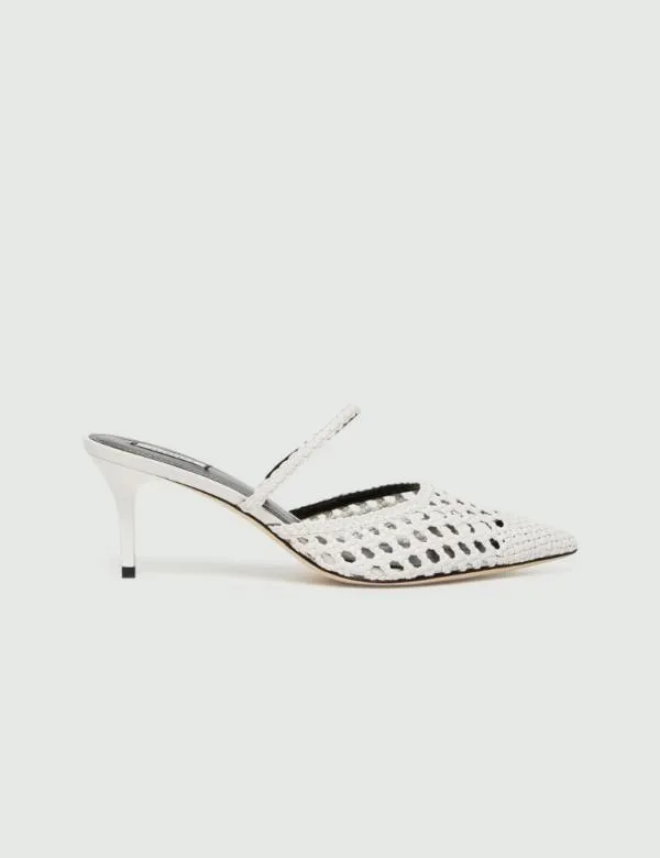 Marella Shoes Women Woven Mules White