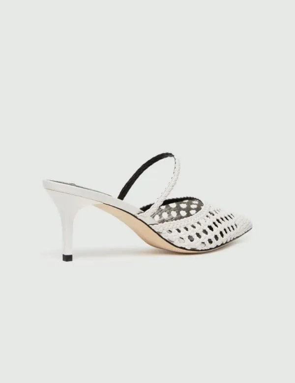 Marella Shoes Women Woven Mules White