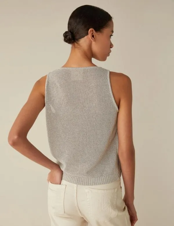 Marella Tops And TShirt Women Lurex Top Wool White