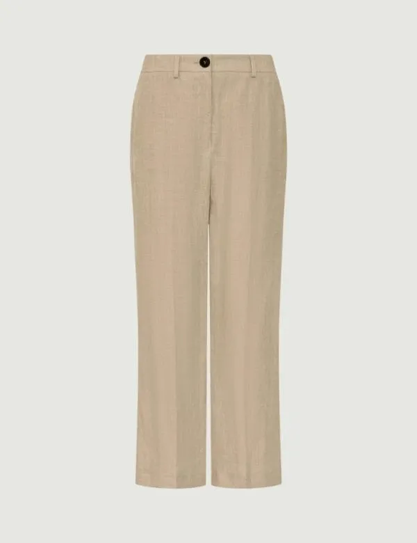Marella Trousers Women Flared Trousers Ecru