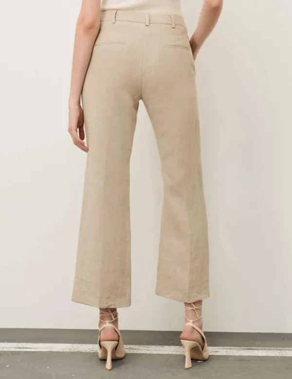 Marella Trousers Women Flared Trousers Ecru