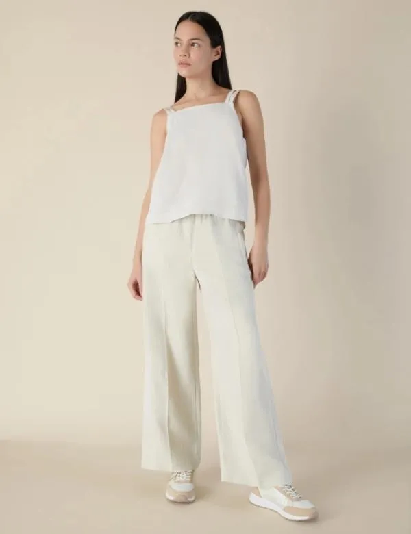 Marella Trousers Women Linenblend Trousers Wool White