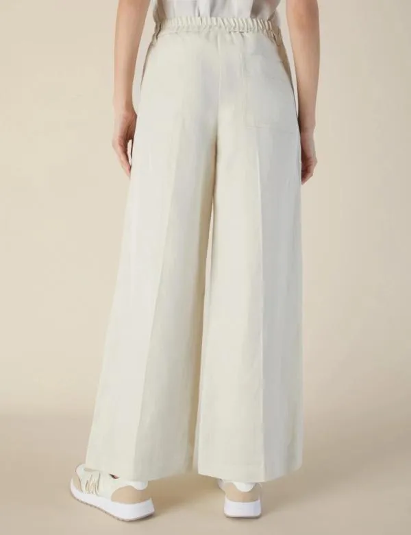 Marella Trousers Women Linenblend Trousers Wool White