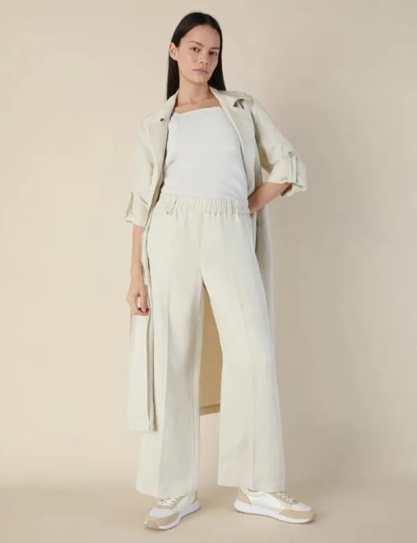 Marella Trousers Women Linenblend Trousers Wool White