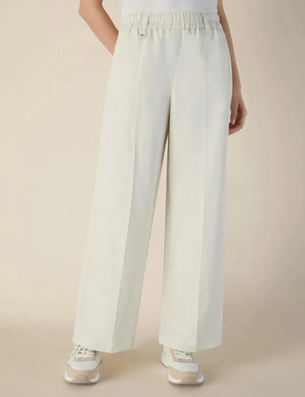 Marella Trousers Women Linenblend Trousers Wool White