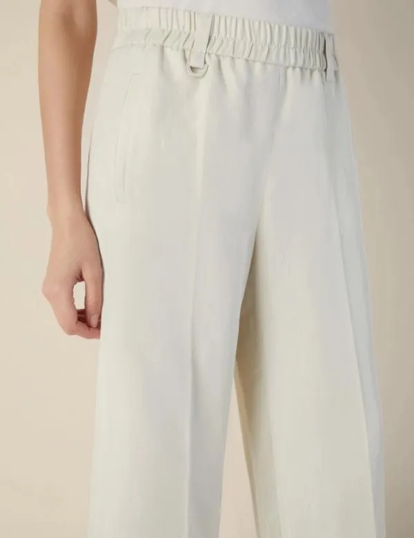 Marella Trousers Women Linenblend Trousers Wool White