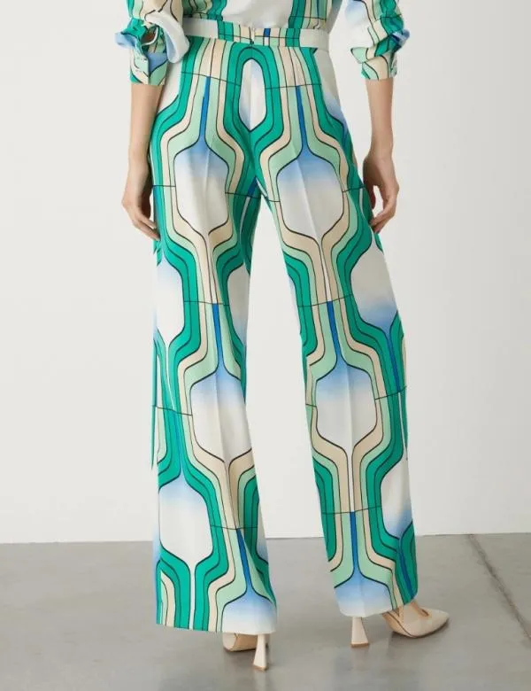 Marella Trousers Women Patterned Trousers Bright Green