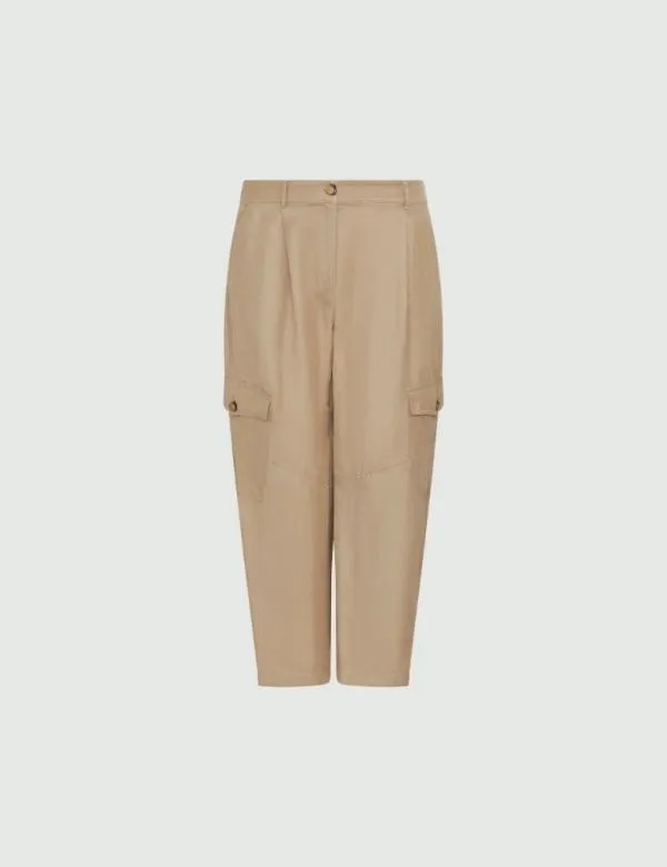 Marella Trousers Women Pocket Trousers Beige