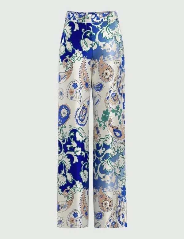 Marella Trousers Women Satin Trousers Green