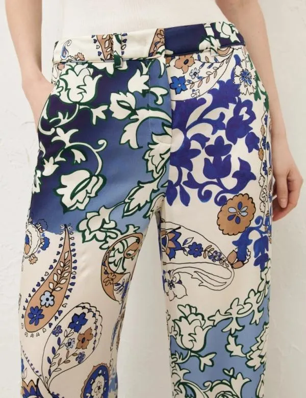 Marella Trousers Women Satin Trousers Green