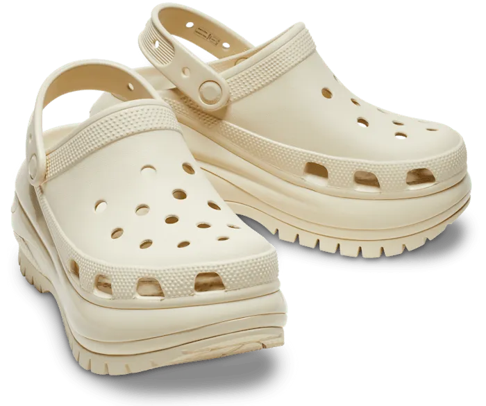 Mega Crush Clog Bone Women Crocs Platforms 038 Wedges