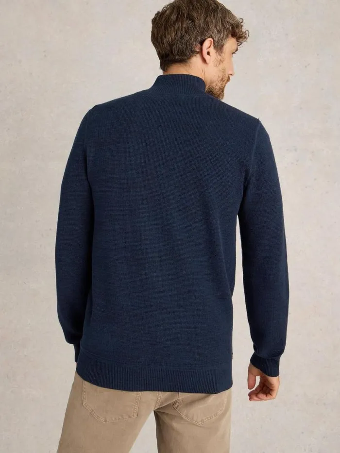 Men Attadale Funnel Neck Jumper Dark Navy White Stuff Knitwear