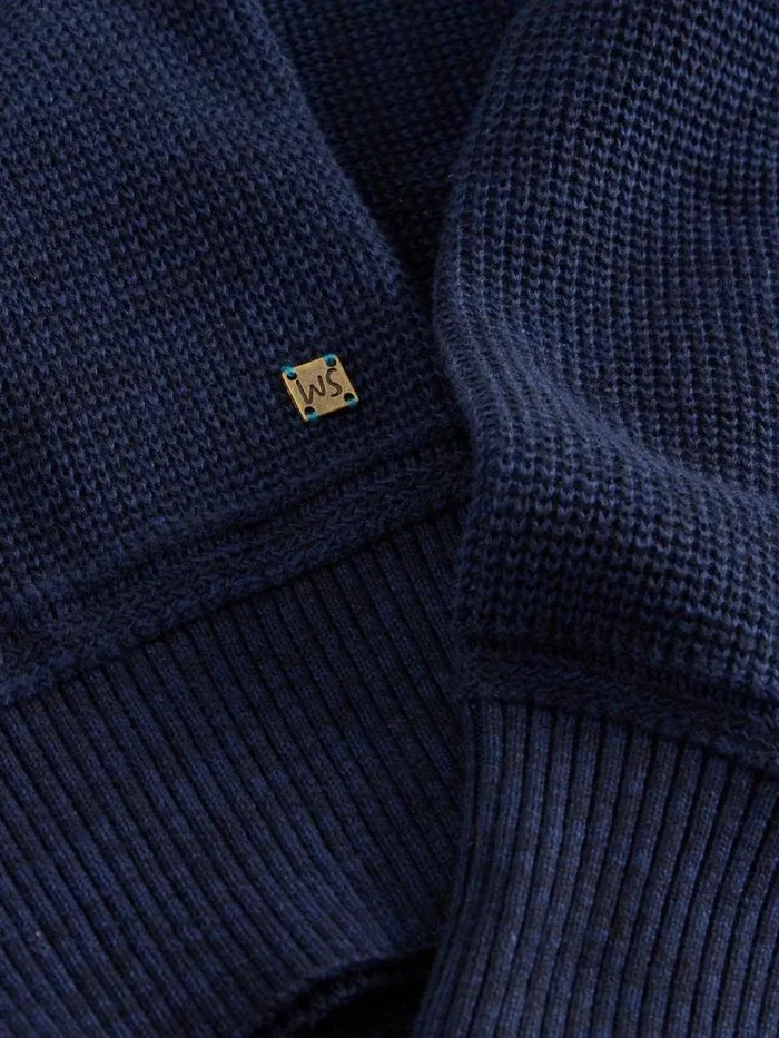 Men Attadale Funnel Neck Jumper Dark Navy White Stuff Knitwear