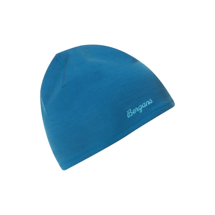 Men Bergans Of Norway Beanies And Caps Merino Tech Beanie Dark Aqua Lagoon