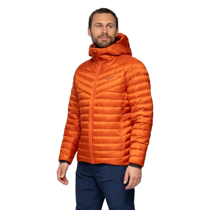 Men Bergans Of Norway Down Jackets Rabot Light Down Jacket Hood Lava