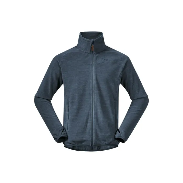 Men Bergans Of Norway Fleece Hareid Fleece Jacket Nohood Orion Blue