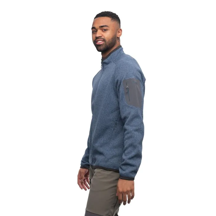 Men Bergans Of Norway Fleece Kamphaug Knitted Jacket Orion Blue