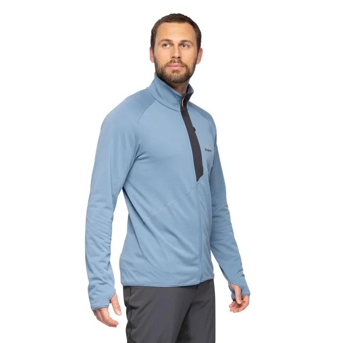 Men Bergans Of Norway Fleece Y Lightline Essence Midlayer Jacket Elemental Blue