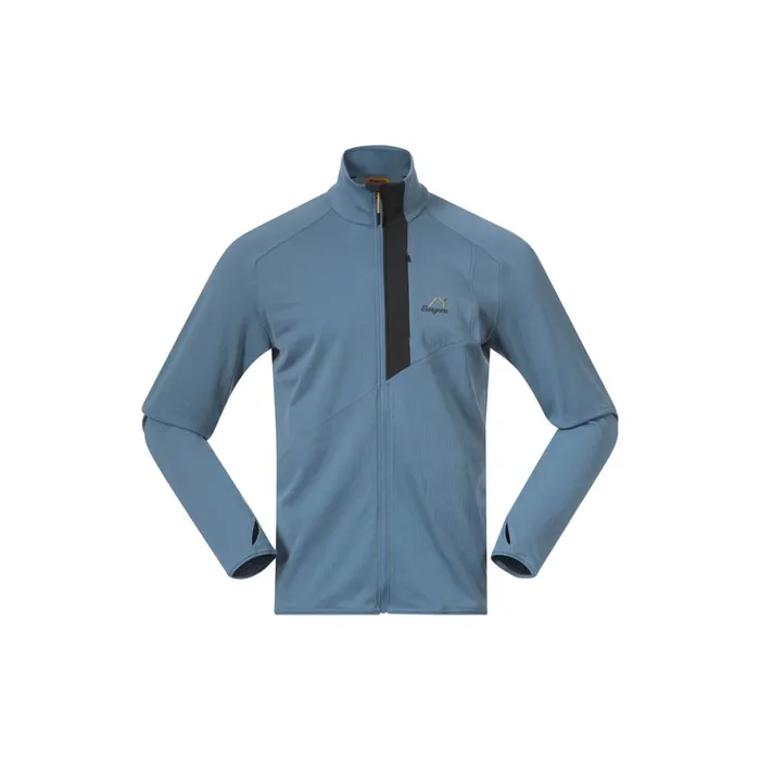Men Bergans Of Norway Fleece Y Lightline Essence Midlayer Jacket Elemental Blue