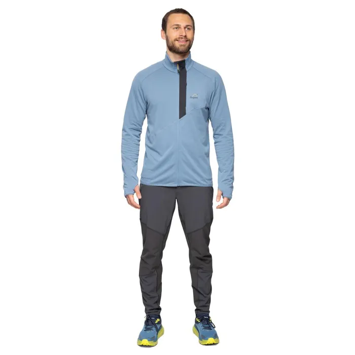 Men Bergans Of Norway Fleece Y Lightline Essence Midlayer Jacket Elemental Blue