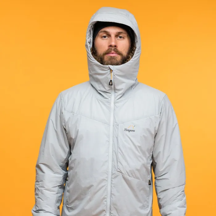 Men Bergans Of Norway Insulated Jackets Y Mountainline Insulated Windbreaker Jacket Pearl Grey