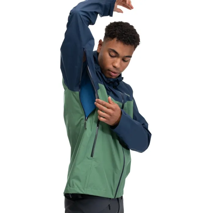 Men Bergans Of Norway Shell Jackets Skar Light 3l Shell Jacket Dark Jade Green Navy Blue