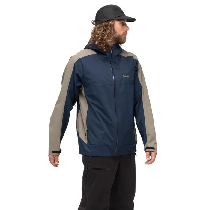 Men Bergans Of Norway Shell Jackets Vaagaa Allround 3l Shell Jacket Navy Blue Greenmud