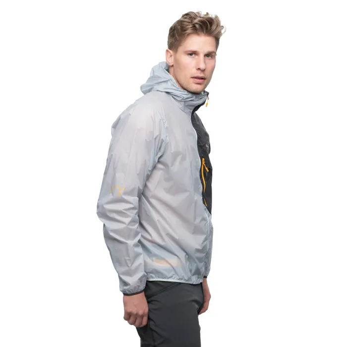 Men Bergans Of Norway Softshell Jackets Y Lightline Pure Windbreaker Jacket Pearl Grey Dark Shadow Grey