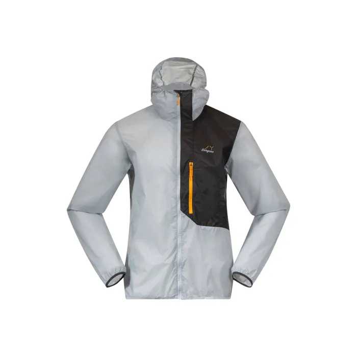 Men Bergans Of Norway Softshell Jackets Y Lightline Pure Windbreaker Jacket Pearl Grey Dark Shadow Grey