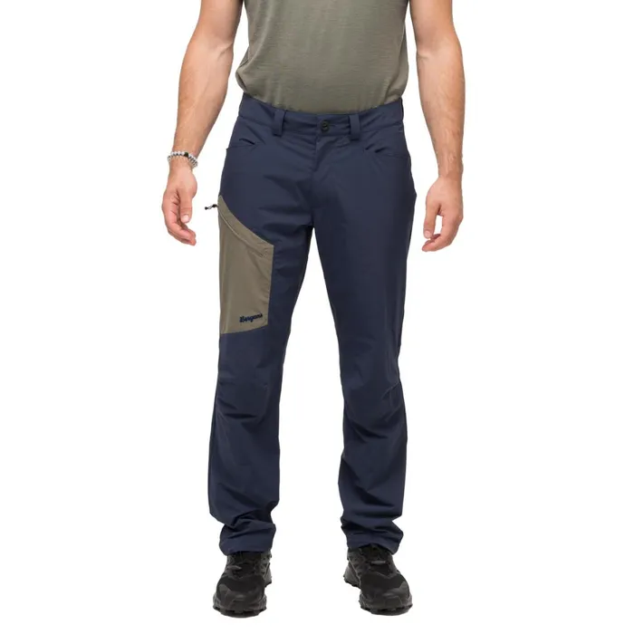 Men Bergans Of Norway Softshell Pants Vaagaa Light Softshell Pants Navy Blue Greenmud