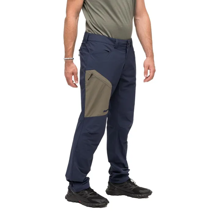 Men Bergans Of Norway Softshell Pants Vaagaa Light Softshell Pants Navy Blue Greenmud