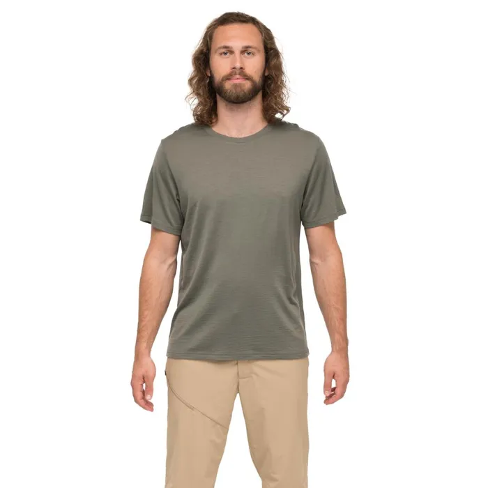 Men Bergans Of Norway TShirts Whenever Merino Tee Green Mud