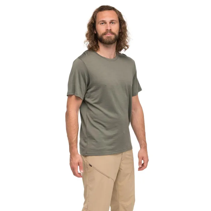 Men Bergans Of Norway TShirts Whenever Merino Tee Green Mud
